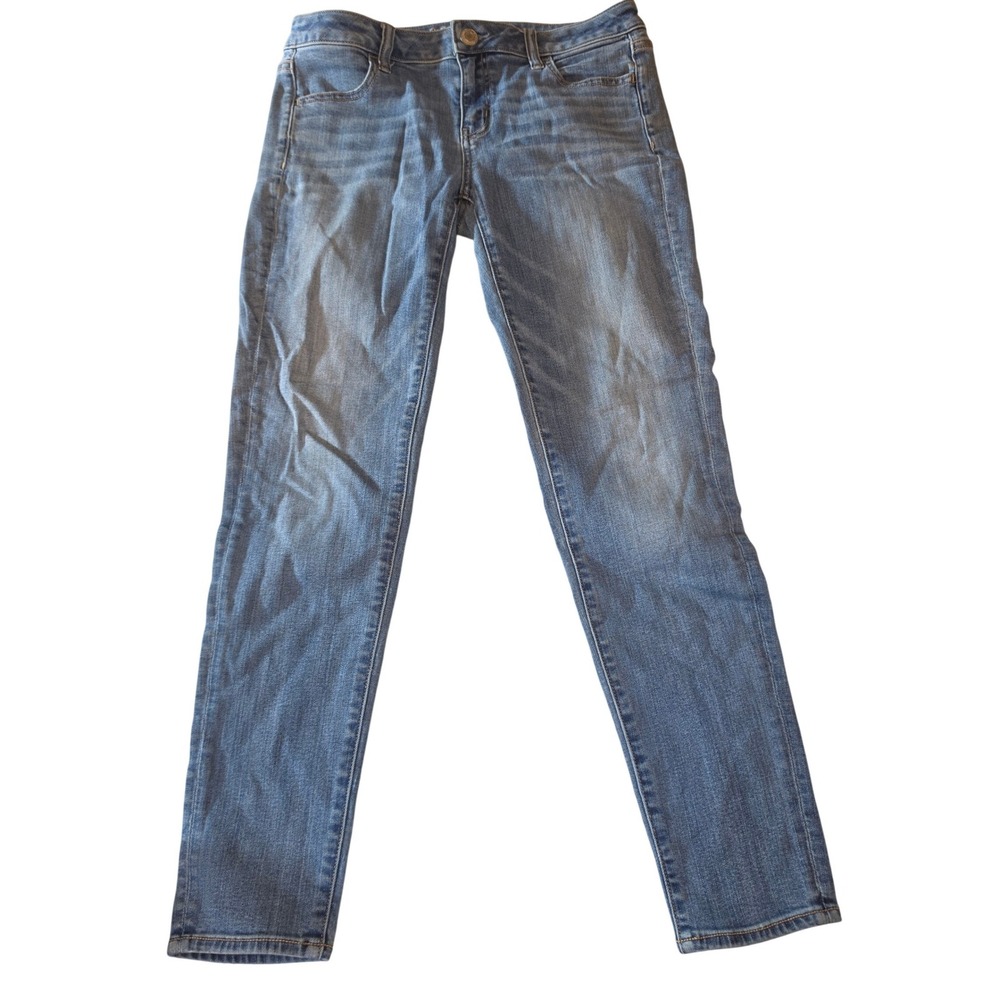 American Eagle Outfitters Blue Denim Jeans Women Size 10 Regular Stretch‎ Slim